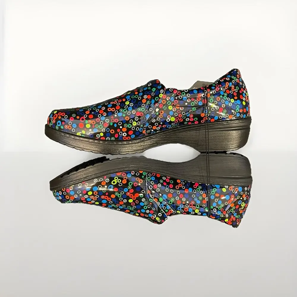 NWT Easy Street Easy Works Tiffany Women’s Clogs Slip Resistant Polka Dot 10W